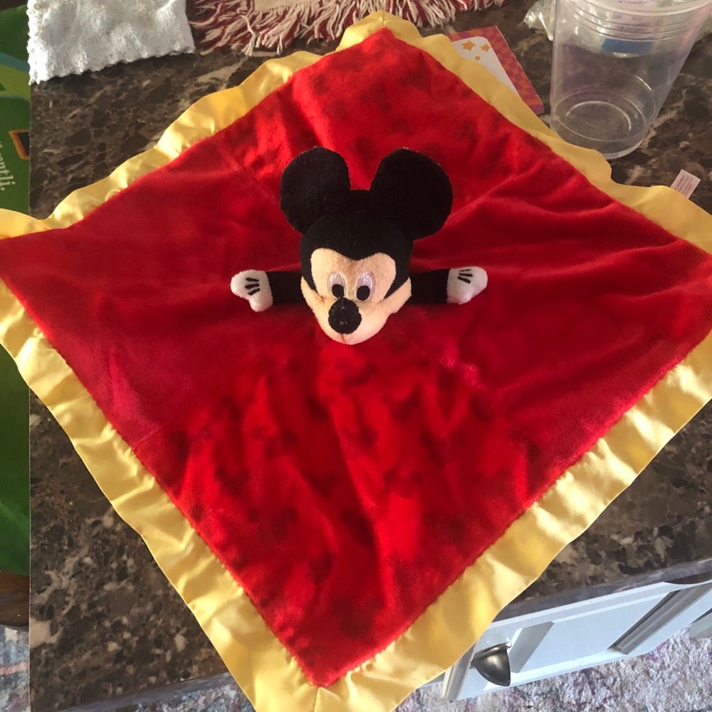 Disney Mickey Mouse Red and Yellow Lovey Blanket